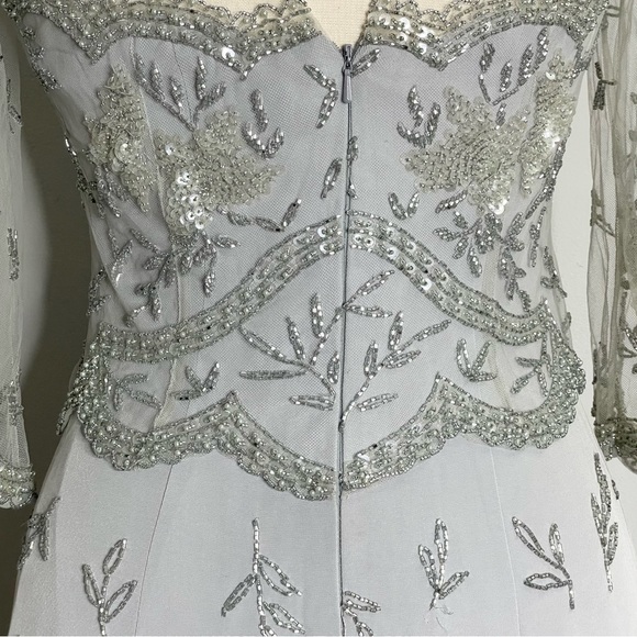LARA DESIGN Sheer Overlay Bead & Sequined Bodice Formal Dress - Picture 7 of 10